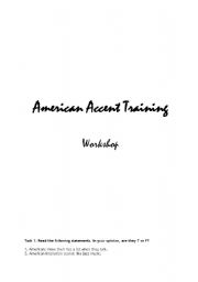 English Worksheet: American Pronunciation