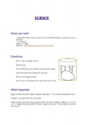 English Worksheet: Science