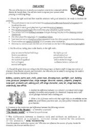 English Worksheet: Theatre