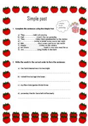 English Worksheet: SIMPLE PAST