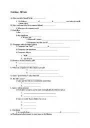 English Worksheet: Notetaking Bill Gates This I Believe