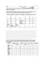 English worksheet: time expression