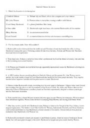 English Worksheet: sherlock holmes the movie 