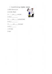 English worksheet: Have got (question-answer)