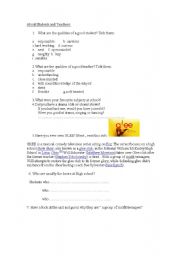 English Worksheet: Dream on from GLEE