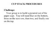 English worksheet: Team Builder: Cup Stack