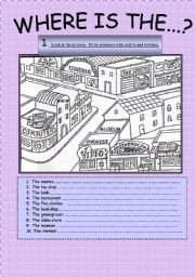 English Worksheet: PLACES