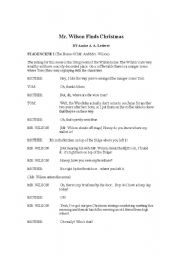 English Worksheet: Mr. Wilson Finds Christmas