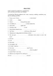 English Worksheet: SOME, SOMEONE, SOMETHING, SOMEWHERE