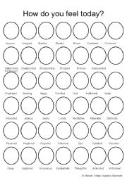 English Worksheet: How do you feel today?