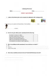 English Worksheet: Listening worksheet