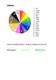 English Worksheet: colours