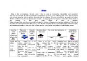 English Worksheet: Blue colour