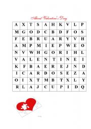 English worksheet: Puzzle st.Valentine day