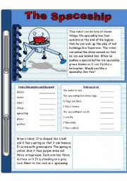 English Worksheet: The Spaceship