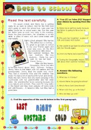 English Worksheet: BACK TO SCHOOL