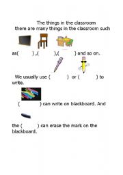 English worksheet: classroom worksheet