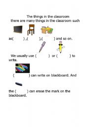 English Worksheet: classroom worksheet