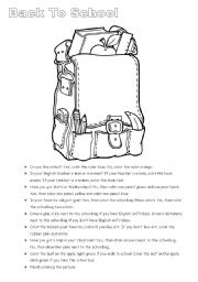 English Worksheet: Back to School Glyph!