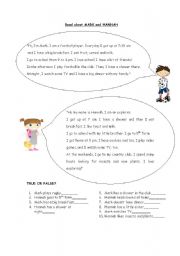 English Worksheet: Reading Comprehension activity