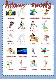 English Worksheet: Sports (editable/two pages)