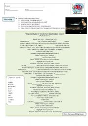 English Worksheet: song : Empire State of Mind (part II) Broken Down