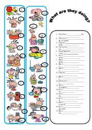 English Worksheet: What are the bubbles doing?