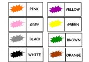 English Worksheet: colour dominoes