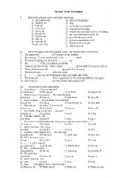 Phrasal Verbs Worksheet - Intermediate/Upper-Intermediate