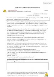 English Worksheet: VCOP: Charlie and the Chocolate Factory