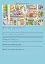 English Worksheet: Giving directions