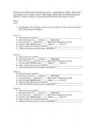 English worksheet: Working with film strips