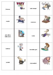 English Worksheet: Jobs and Professions DOMINO PART 3