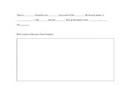 English Worksheet: Journal Cloze Entry: What is your favorite season?
