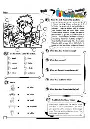 English Worksheet: Read & Colour Series_01 Breakfast (Fully Editable + Answer Key)