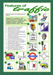 English Worksheet: Features of traffic