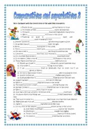 English Worksheet: Comparatives and superlatives 2