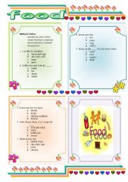 English Worksheet: FOOD TEST