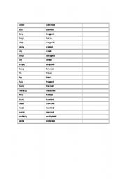 English worksheet: spelling rules /d/ /t/ /id/