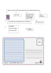 English Worksheet: Post Card