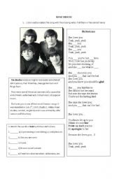 English Worksheet: She loves you - Beatles