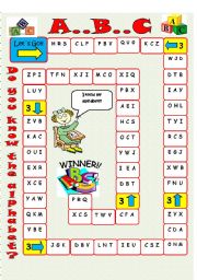 English Worksheet: ALPHABET  board game