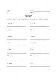 English Worksheet: Kung Fu Panda worksheet