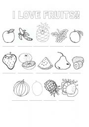 English Worksheet: Fruits