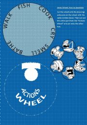 English Worksheet: Verbs Wheel #2