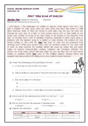 English Worksheet: CHILD LABOUR