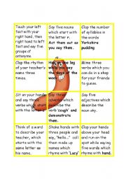 English Worksheet: silly sausage cards - 2nd pack
