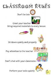 English Worksheet: My Classroom Rules