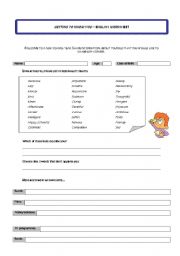 English Worksheet: Back to School