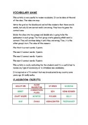 English worksheet: School Objects